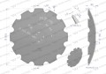 Talerz uzębiony Z-12 fi 610 mocowanie 4/98 grubość 6 stal borowa WARYŃSKI R-37911