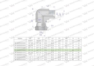 Kolanko hydrauliczne calowe AB 1/2" BSP Waryński