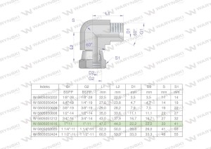 Kolanko hydrauliczne calowe AB 1" BSP Waryński