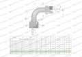 Kolanko hydrauliczne metryczne łukowe AB M22x1.5 15L (XEVW) Waryński ( sprzedawane po 10 )-39281