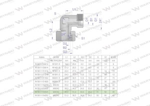Kolanko hydrauliczne metryczne AB M45x2 35L (XEVW) Waryński