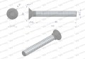 Śruba kpl. płużna podsadzana D 608 M12x100 mm kl.10.9 Waryński ( sprzedawane po 10 )-17691