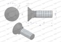 Śruba kpl. płużna podsadzana D 608 M12x40 mm kl.10.9 Waryński ( sprzedawane po 25 )-17636