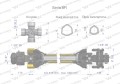 Wał przegubowo-teleskopowy 910-1300mm 830Nm sprzęgło cierne 1200Nm z drugiej stron sprzęgło jednokierunkowe CE 2020 seria 6R Waryński-40501