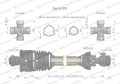Wał przegubowo-teleskopowy 1450-2055mm 830Nm szerokokątny dr. st. sprzęgło z kołkiem 2500 Nm CE 2020 seria 6R Waryński-31833