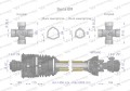 Wał przegubowo-teleskopowy 1450-2055mm 830Nm szerokokątny dr. st. sprzęgło z kołkiem Z21 2500 Nm CE 2020 seria 6R Waryński-31316
