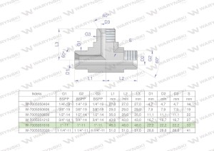 Trójnik hydrauliczny calowy BBB 1" BSP (XT) Waryński