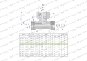 Trójnik hydrauliczny symetryczny metryczny BAB M18x1.5 12L (XEVT) Waryński ( sprzedawane po 5 )