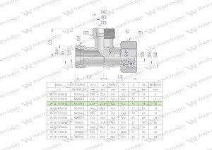 Trójnik hydrauliczny niesymetryczny metryczny BBA M16x1.5 10L (XEVL) Waryński ( sprzedawane po 2 )