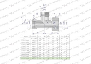 Trójnik hydrauliczny niesymetryczny metryczny BBA M52x4 42L (XEVL) Waryński