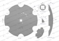 Talerz uzębiony Z-6 fi 460 otwór 30x30 stal borowa WARYŃSKI R 1202030150-37879