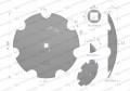 Talerz uzębiony Z-7 fi 510 otwór 30x30 stal borowa WARYŃSKI R 1242050040 1279201020-37871