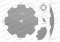 Talerz uzębiony Z-8 fi 560 otwór 30x30 stal borowa WARYŃSKI R 1279601010 1202030130-37873