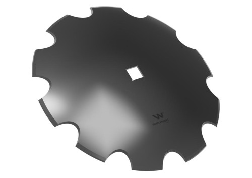 Talerz uzębiony Z-10 fi 610 otwór 40x40 grubość 6 mm stal borowa WARYŃSKI R-36381