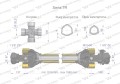 Wał przegubowo-teleskopowy 1010-1560mm 970Nm Z21 z drugiej strony sprzęgło z kołkiem 2200Nm CE 2020 seria 7R Waryński-35697