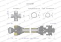 Wał przegubowo-teleskopowy 860-1300mm 1240Nm  Z6 - 1 3/4 z drugiej strony sprzęgło cierne 1700Nm Z6 - 1 3/4 CE CE 2020 seria 8R Waryński-40610