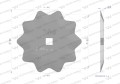 Nóż paszowozu okrągły 96x5 mm zastosowanie do Luclar Waryński-36730