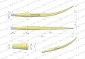 Ząb ładowacza wygięty zamykający L- 600 mm chwytak (krokodyl) zastosowanie 5193-FT88 Tur WARYŃSKI-12799
