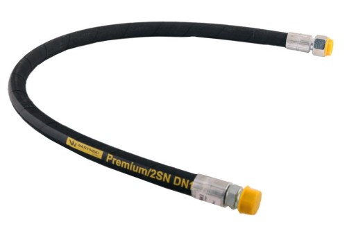 Przewód hydrauliczny 275 bar gwint M22x1.5 proste L-900mm DN12-2SN (AB-13-900; P11P21)  27.5MPa Waryński-23313
