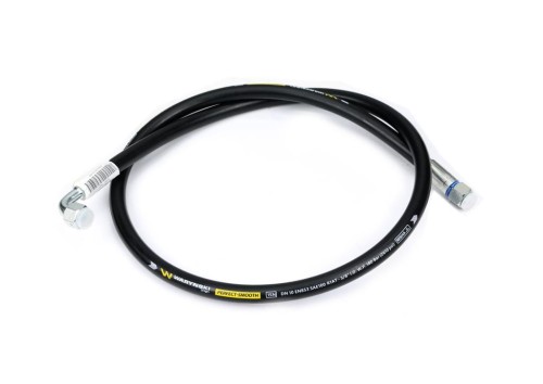 Przewód hydrauliczny gładki z uszczelnieniem - gwint M18x1.5 prosta/90 stopni (kolanko) L-1500mm DN10-1SN (AK-10-1500; P11P12) 18.0MPa Waryński-34703