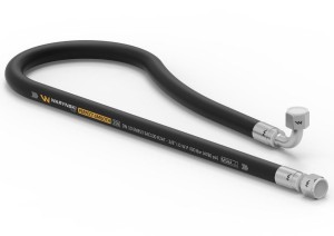 Przewód hydrauliczny gładki z uszczelnieniem - 330 bar gwint M18x1.5 prosta/90 stopni L-1500mm DN10-2SN (AK-10-1500; P11P12) 33.0MPa Waryński