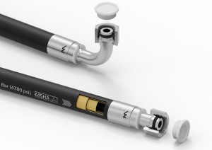 Przewód hydrauliczny gładki z uszczelnieniem - 330 bar gwint M18x1.5 prosta/90 stopni (kolanko) L-800mm DN10-2SN (AK-10-800; P11P12) 33MPa Waryński