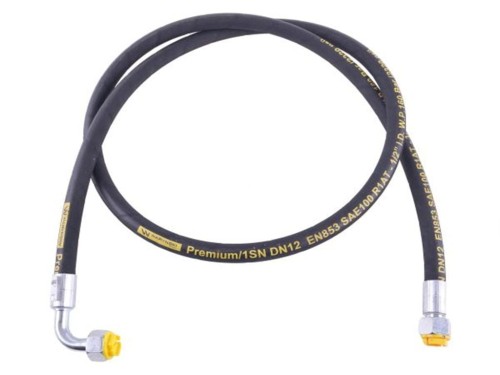 Przewód hydrauliczny gwint M22x1.5 prosta/90 stopni (kolanko) L-500mm DN12-1SN (AK-13-500; P11P12) 16.0MPa Waryński-20036