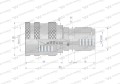 Szybkozłącze hydrauliczne skręcane wtyczka G1/4"BSP gwint wewnętrzny 350bar Waryński-15216