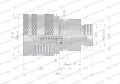 Szybkozłącze hydrauliczne skręcane wtyczka M22x1.5 gwint zewnętrzny 300bar Waryński-15171