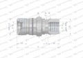 Szybkozłącze hydrauliczne skręcane gniazdo G3/8"BSP gwint wewnętrzny 300bar Waryński-15220
