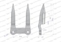 Bagnet palec podwójny hartowany zastosowanie John Deere H61954 Waryński-40415