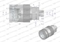 Szybkozłącze hydrauliczne gniazdo M14x1.5 gwint zewnętrzny EURO PUSH-PULL  (ISO 7241-A) z eliminatorem ciśnienia Waryński-31866
