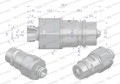 Szybkozłącze hydrauliczne wtyczka M14x1.5 gwint zewnętrzny EURO (ISO 7241-A) z eliminatorem ciśnienia Waryński-31870