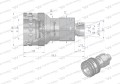 Szybkozłącze hydrauliczne gniazdo M16x1.5 gwint zewnętrzny EURO (9100816G) (ISO 7241-A) Waryński-10948