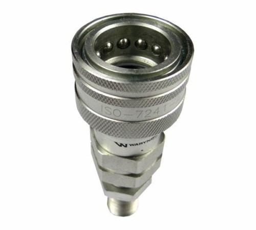 Szybkozłącze hydrauliczne gniazdo long M16x1.5 gwint zewnętrzny EURO (9100816GL) (ISO 7241-A) Waryński-10945