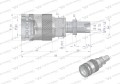 Szybkozłącze hydrauliczne gniazdo long M16x1.5 gwint zewnętrzny EURO PUSH-PULL (9100816GL) (ISO 7241-A) Waryński-11537