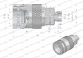 Szybkozłącze hydrauliczne gniazdo M16x1.5 gwint zewnętrzny EURO PUSH-PULL (ISO 7241-A) z eliminatorem ciśnienia Waryński-31886