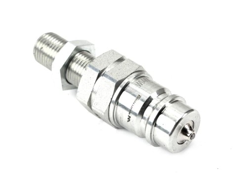 Szybkozłącze hydrauliczne wtyczka long M16x1.5 gwint zewnętrzny EURO (ISO 7241-A) z eliminatorem ciśnienia Waryński-31891