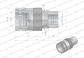 Szybkozłącze hydrauliczne gniazdo z eliminatorem ciśnienia M18x1.5 gwint wew. EURO PUSH-PULL (ISO 7241-A) Waryński-18264