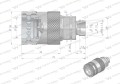 Szybkozłącze hydrauliczne gniazdo z eliminatorem ciśnienia M18x1.5 gwint zew. EURO PUSH-PULL (9100818G) (ISO 7241-A) Waryński-18272