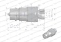 Szybkozłącze hydrauliczne wtyczka M18x1.5 gwint zewnętrzny EURO (9100818W) (ISO 7241-A) Waryński-10834