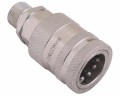 Szybkozłącze hydrauliczne gniazdo z eliminatorem ciśnienia M20x1.5 gwint zew. EURO PUSH-PULL (9100822G) (ISO 7241-A) Waryński-18287