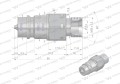 Szybkozłącze hydrauliczne wtyczka M20x1.5 gwint zewnętrzny EURO (9100822W) (ISO 7241-A) Waryński-11573