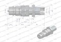 Szybkozłącze hydrauliczne wtyczka long M20x1.5 gwint zewnętrzny EURO (ISO 7241-A) Waryński-21681