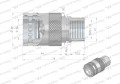 Szybkozłącze hydrauliczne gniazdo M22x1.5 gwint wewnętrzny EURO PUSH-PULL (ISO 7241-A) Waryński-13135