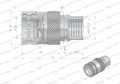 Szybkozłącze hydrauliczne gniazdo z eliminatorem ciśnienia M22x1.5 gwint wew. EURO PUSH-PULL (ISO 7241-A) Waryński-18298