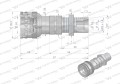 Szybkozłącze hydrauliczne gniazdo long M22x1.5 gwint zewnętrzny EURO (9100822GL) (ISO 7241-A) Waryński-10818