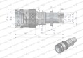 Szybkozłącze hydrauliczne gniazdo long M22x1.5 gwint zewnętrzny EURO PUSH-PULL (9100822GL) (ISO 7241-A) Waryński-11553