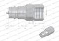 Szybkozłącze hydrauliczne wtyczka z eliminatorem ciśnienia M22x1.5 gwint wew. EURO (ISO 7241-A) Waryński-18310
