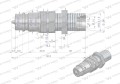 Szybkozłącze hydrauliczne wtyczka long z eliminatorem ciśnienia M22x1.5 gwint zew. EURO (9100822W) (ISO 7241-A) Waryński-18318